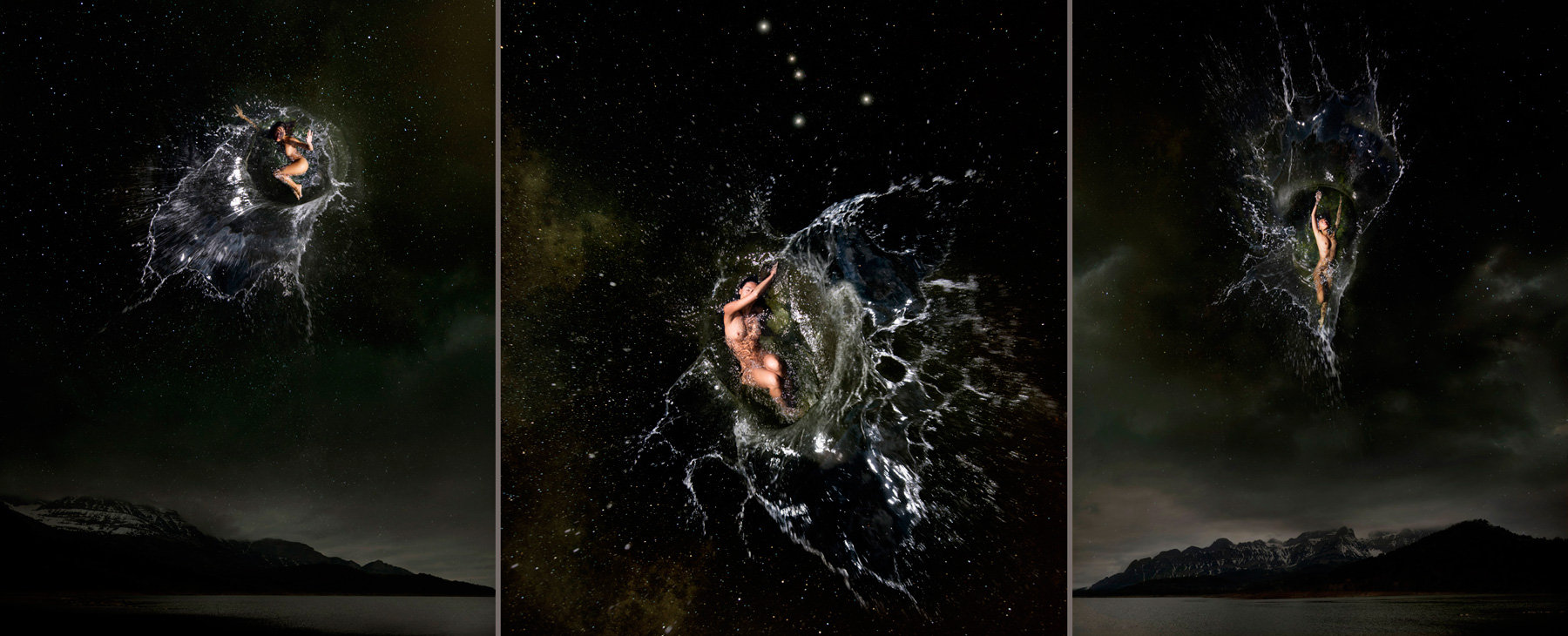 EUFONÍA de la Constelación de CANCER. Fotografía digital nocturna y acuática. Configuración y retoque digitales