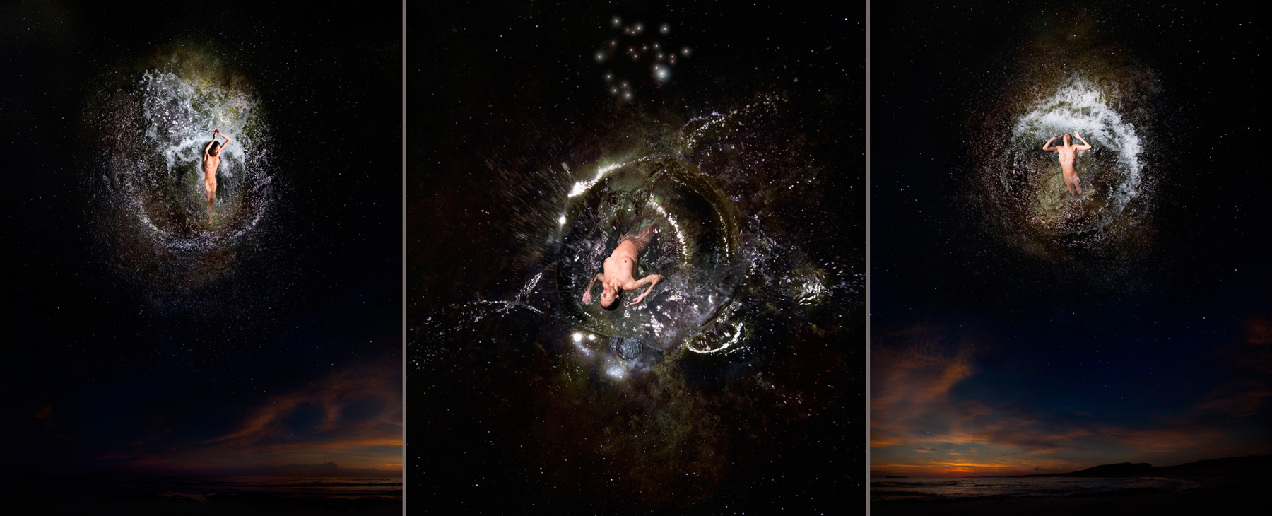 EUFONÍA de la Constelación de SAGITARIO. Fotografía digital nocturna y acuática. Configuración y retoque digitales