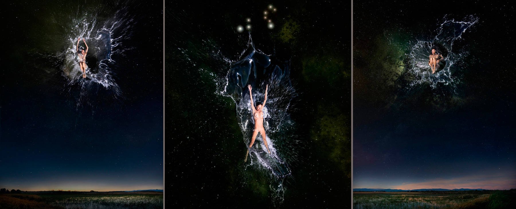 EUFONÍA de la Constelación de LEO. Fotografía digital nocturna y acuática. Configuración y retoque digitales